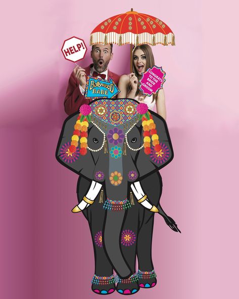 Traditional Indian Wedding Elephant Photo booth Backdrop - PRINTABLE - Bollywood party decorations, Large PhotoBooth Prop, Diwali, clipart Indian Wedding Elephant, Bollywood Party Decorations, Wedding Elephant, Diwali Clipart, Diy Fotokabine, Elephant Photo, Photo Booth Backdrop Wedding, Bollywood Theme, Diwali Photos