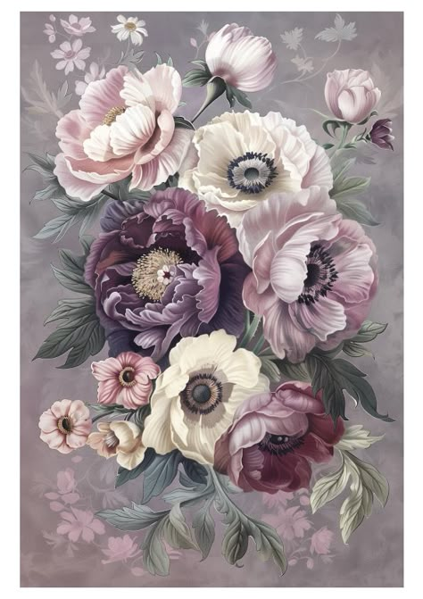 1086 Floral A4 Poster Printable, Painting Bedroom Ideas, Home Art Painting, Decoupage Pictures, Kitchen Paintings, Free Wall Art, Painting Bedroom, Decoupage Vintage, Floral Printables