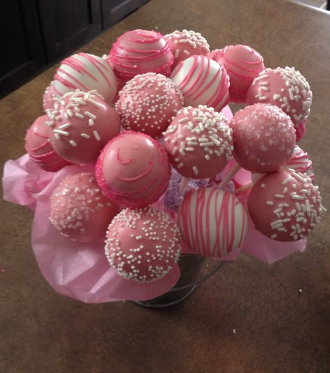 Mothers Day Cake Pops, Princess Cake Pops, Baby Shower Cupcake Cake, Girl Shower Cake, Baby Shower Cupcakes For Girls, Baby Shower Food For Girl, Pink Baby Shower Cake, Pink Cake Pops, Diy Dessert