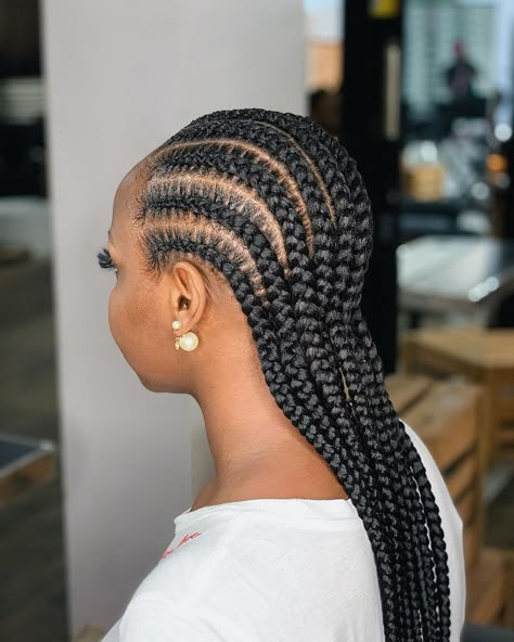 Our signature stitch cornrows is the truth! Neatly braided by the best hands 👌🏽😍 #MyExtensionz Cornrows And Twists, Big Cornrows Hairstyles, All Back Hairstyle, Big Cornrows, Back Hairstyle, Cornrows Hairstyles, Cornrows Natural Hair, Long Hairstyle Ideas, Feed In Braids Hairstyles