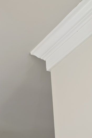 Benjamin Moore Edgecomb Gray Walls and Revere Pewter ceiling | Young House Love Edgecomb Gray Walls, Painting The Ceiling, Benjamin Moore Edgecomb Gray, Interior Paint Colors For Living Room, Ceiling Paint Colors, Edgecomb Gray, Interior Paint Colors Schemes, Young House, Paint Color Inspiration