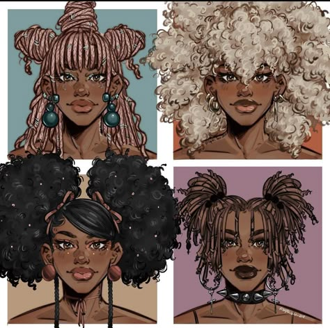 Black Women Hairstyles Drawing Reference, Afro Hairstyles Drawing, Afro Hair Drawing, Black Illustration, Hair Therapy, Draw Sketch, Black Artwork, Bee Art, Black Art Pictures