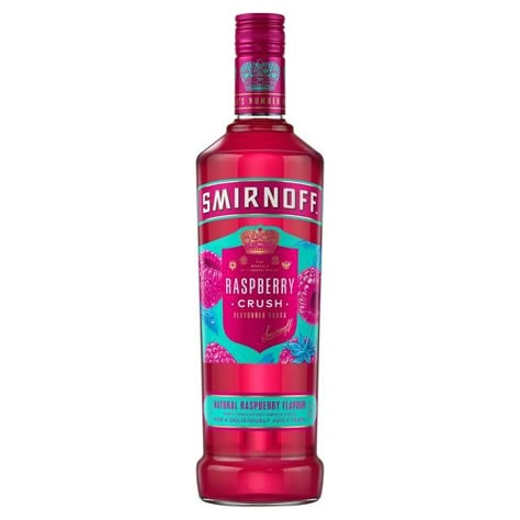 Smirnoff Raspberry, Flavoured Vodka, Pretty Alcoholic Drinks, Raspberry Vodka, Smirnoff Vodka, Vodka Brands, Premium Vodka, Infused Vodka, Alcohol Aesthetic