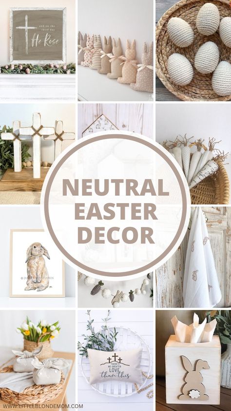 Coastal Easter Decor, Neutral Easter Decor, Easter Decor Crafts, Easter Home Decor Ideas, Easter Mantle Decor, Modern Easter Decor, Neutral Easter, Spring Centerpieces, Easter Mantle