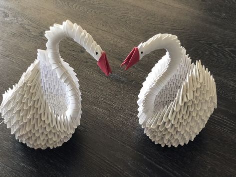 Diy Origami paper swan Paper Crafts Home Decor, 3d Origami Swan, Paper Swan, Origami Swan, 3d Origami, Crafts Home, Make Paper, Diy Origami, Like Comment Share