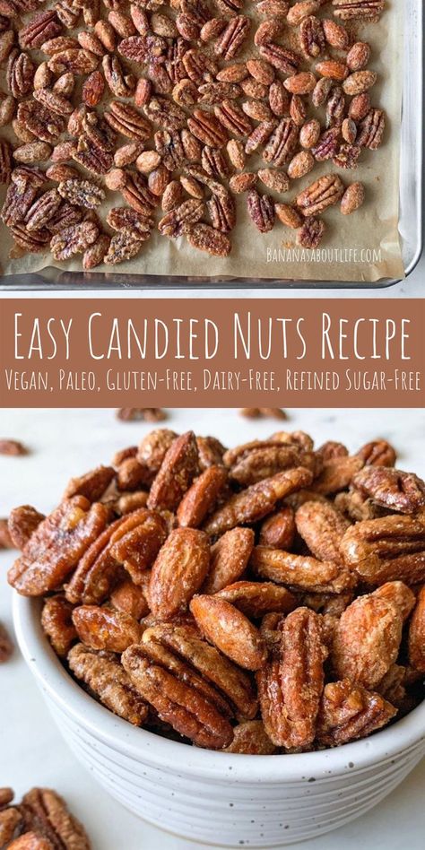 Sweet Roasted Nuts Recipe, Sugared Nuts Recipe, Glazed Nuts Recipe, Candied Nuts Recipe, Roasted Nuts Recipe, Spiced Nuts Recipe, Flavored Nuts, Spicy Nuts, Sugar Free Snacks