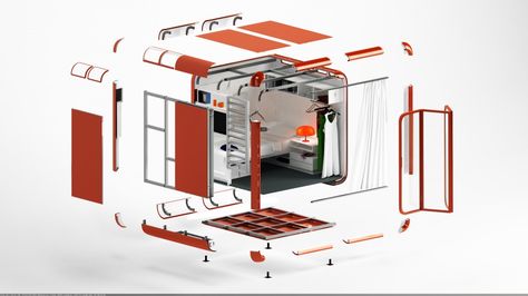 EDA Breaks Ground on the University of Utah’s Newest Place to “Live, Work, and Create” Single Dorm Room, Pod Hotels, Module Design, Sleeping Pods, Student Dorm, Student House, University Of Utah, Floor To Ceiling Windows, Loft Spaces