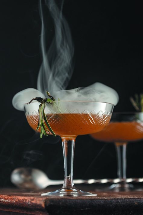 edible MAINE - Smokin’ Rosemary Lemon Drop Bear Cocktail, Maine Food, Rosemary Cocktail, Things To Photograph, Smoked Cocktails, Kitchen Torch, Lemon Cocktail, Beverage Photography, Beer Photography