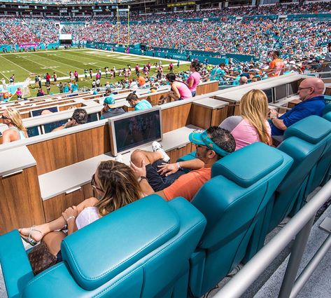 Miami Dolphins Stadium, Hard Rock Stadium, Dream Cars Bmw, Ancient Indian Architecture, Stadium Design, Stadium Seats, Vip Room, Sports Arena, Sports Complex