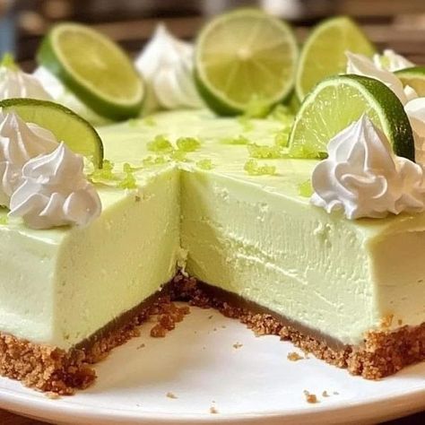 Chef Antonia Lofaso🥨🥣 | Easy Key Lime Cheesecake  | Facebook Easy Key Lime Cheesecake, Key Lime Cheesecake Recipe, Lime Mousse, Mousse Cheesecake, Key Lime Cheesecake, Martha Stewart Recipes, Lime Cream, Cheesecake Mousse, Lime Cheesecake