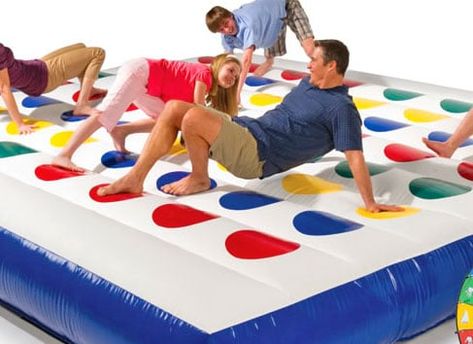 Giant Inflatable Twister Game Outdoor Twister Game, Outdoor Twister, Giant Twister, Outdoor Drinking Games, Jumbo Games, Twister Game, Dots Game, Minute To Win It Games, Movie Night Party