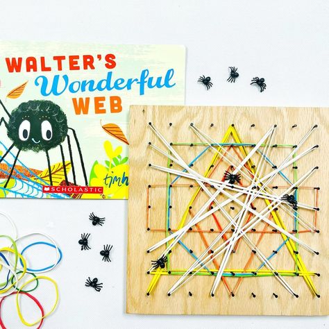 Spider Provocation, Walters Wonderful Web, Walter's Wonderful Web Activities, Spider Theme Preschool, Spiders Preschool, Spider Unit, Math Shapes, The Very Busy Spider, Spider Theme