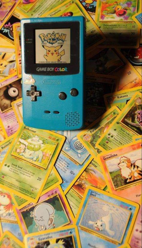 Gameboy Color Aesthetic, Gameboy Pokemon, 90s Items, Vintage Pokemon, First Pokemon, Pokemon Game, Gotta Catch Them All, Gameboy Advance, Retro Games