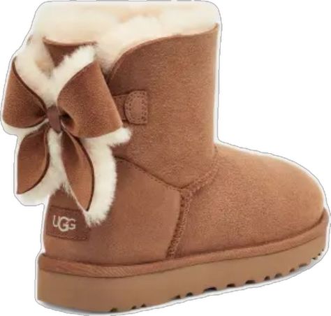 Ugg Boots With Bows, Cute Uggs, Uggs With Bows, Fluffy Shoes, Chestnut Boots, Mini Baileys, Dr Shoes, Bailey Bow Uggs, Bow Boots