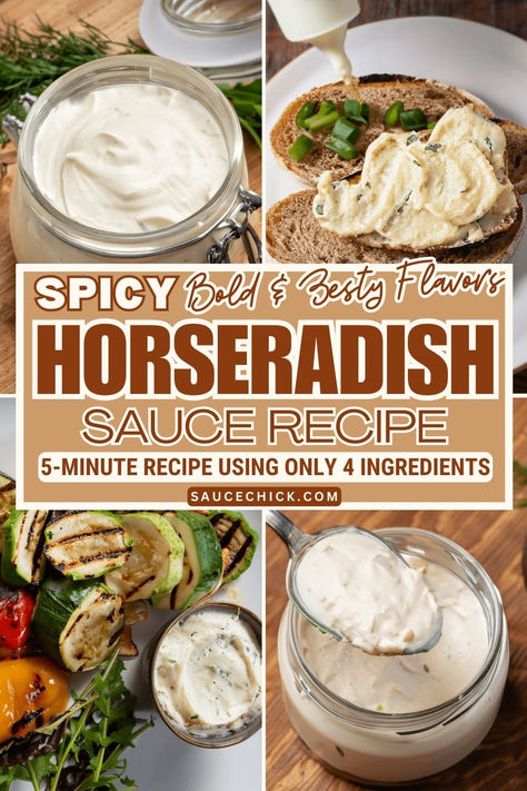 Horseradish Sauce Recipe Homemade Horseradish Sauce, Horseradish Sauce Recipe, Homemade Horseradish, Horseradish Cream Sauce, Creamy Horseradish Sauce, Fresh Horseradish, Horseradish Cream, Dry Rubs, Prepared Horseradish