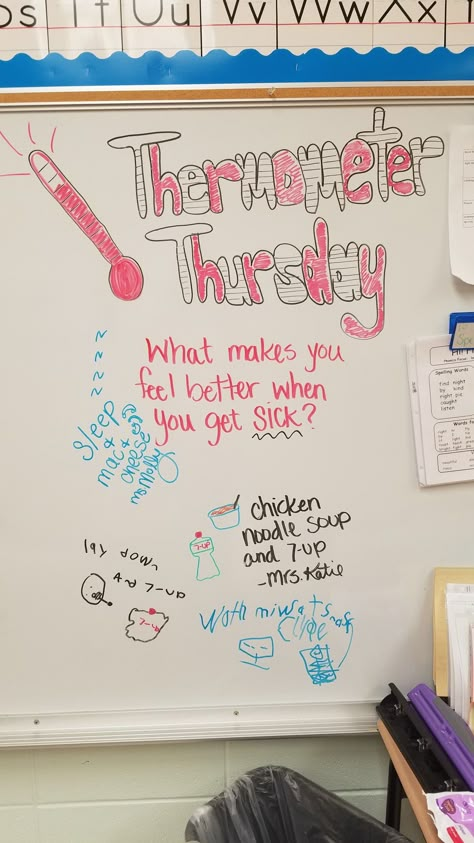 Need a thermometer Thursday?? Thursday Whiteboard Question, Thursday White Board Message, Fun Bell Ringers, Things To Do On A White Board, White Board Question Of The Day, Thursday Writing Prompts, Thursday Morning Message Classroom, Thursday Question Of The Day, White Board Prompts