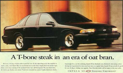 An original 1996 Chevrolet Impala SS advertisement 1996 Impala Ss, 96 Impala Ss, Car Ecu, Chevy Impala Ss, Midnight In Paris, Chevy Ss, Chevy Pickup Trucks, Car Brochure, Impala Ss