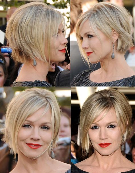 Jennie Garth short hair cut... I wonder what this would look like with natural curls... Jenny Garth, Short Natural Curls, Kort Bob, Short Choppy Haircuts, Choppy Haircuts, Side Bangs Hairstyles, Jennie Garth, Trendy Short Haircuts, Bob Hairstyles For Fine Hair