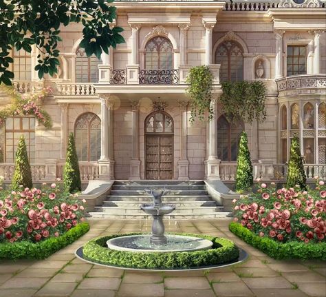 Episode Interactive Backgrounds, Episode Backgrounds, Fantasy Rooms, Dream Mansion, Castle House, Fantasy House, Fantasy Castle, Cute House, Fantasy Art Landscapes