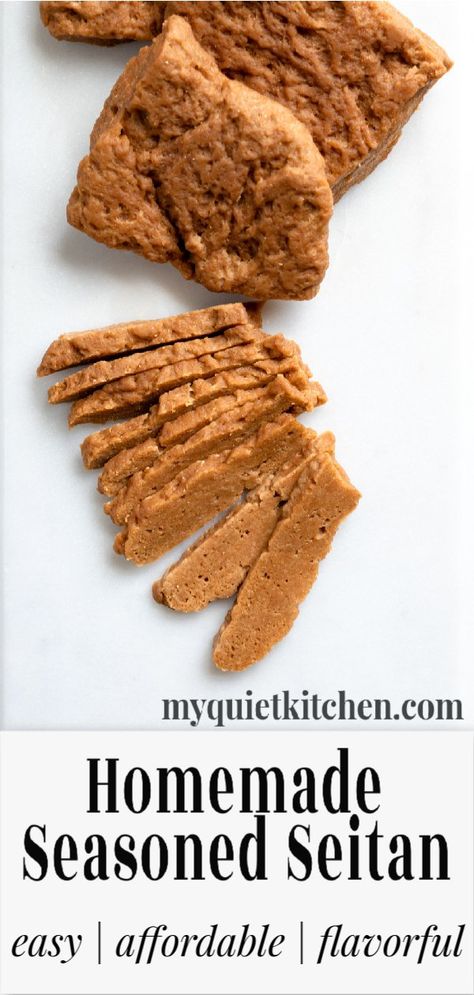 Easy Seitan Recipe, How To Make Seitan, Seitan Recipe, Homemade Seitan, Vegan Seitan, Vegan Meat Substitutes, Seitan Recipes, Meat Replacement, Meatless Main Dishes