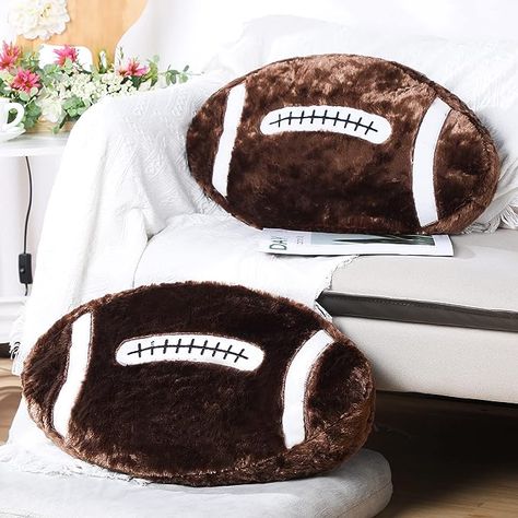 2 Pcs Sports Pillow Fluffy Soft Throw Pillow Cute Shaped Sports Decor Round Plush Pillow Sport Theme Cushion Stuffed Pillow for Bedroom Decoration (Football) Football Pillow, Football Rooms, Football Bedroom, Football Pillows, Sport Theme, Fleece Pillow, Sport Bedroom, Soft Throw Pillows, Sport Basketball