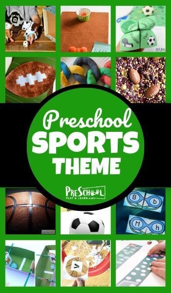 Preschool Fitness Activities, Prek Sports Theme Activities, Sports Activities For Preschoolers, Ball Preschool Activities, Sports Theme Activities For Preschool, Sport Preschool Activities, Sports Theme For Preschool, Preschool Sports Crafts, Sports Crafts Preschool