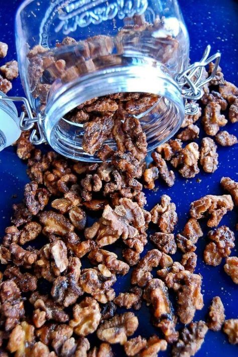 Maple Toasted Walnuts | Front Range Fed Spicy Walnuts, Spiced Walnuts, Chocolate Covered Nuts, Walnut Recipes, Roasted Walnuts, Nut Recipes, Roasted Nuts, Toasted Walnuts, Great Appetizers