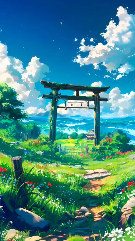 Anime Beautiful Places, Japan Background, Anime Locations, Anime Landscape, Fan Art Anime, Background Painting, Anime World, Android Wallpaper Art, Chill Time