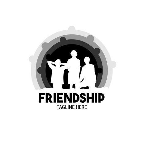 Friendship Logo With Three People Becomes A Symbol In The Logo, a logo that is suitable for companies engaged in relationship Best Friend Logo Design, Friendship Logo Design, Logo Friendship, Group Logo Ideas, Friendship Logo, Friends Icon, Tata Surya, Friends Group Photo, Friends Logo