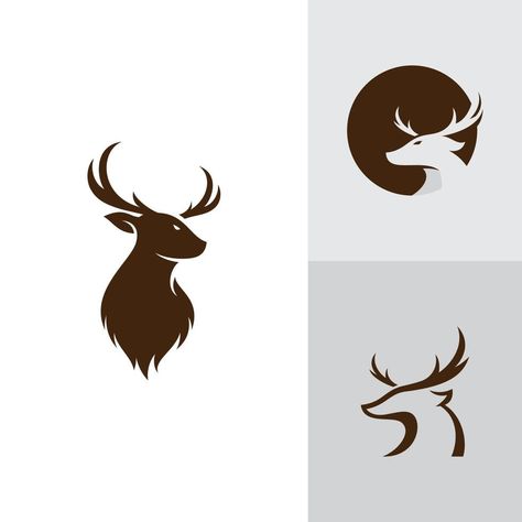 P Logo, Creative Logo Design, White Stag, Deer Head, Logo Design Creative, Creative Logo, Design Vector, Vector Art, Deer