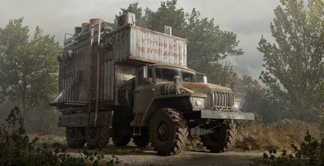 ArtStation - Post-Apocalyptic Ural 4320 Post Apocalyptic, Industrial Design, Art Design, House Design, Vehicles, Design, Art