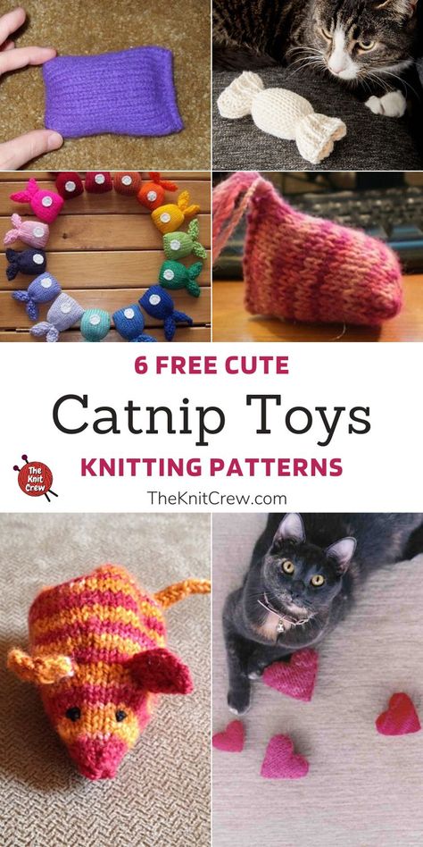 Big Dog Sweaters, Knitting Patterns For Dogs, Toy Knitting Patterns, Cat Toy Mouse, Knitting Patterns Free Dog, Bobble Stitch Crochet, Crochet Cat Toys, Diy Cat Toys, Catnip Cat Toy