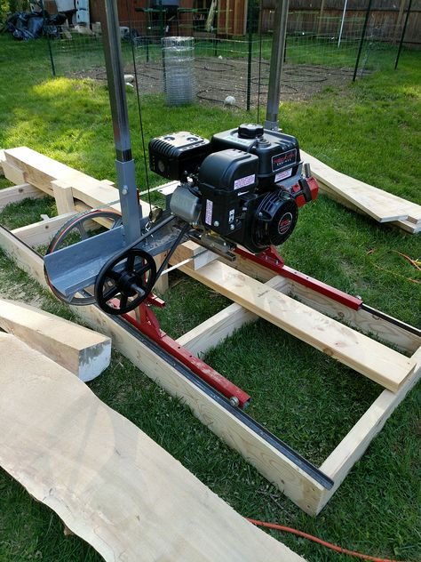 Diy Sawmill, Portable Bandsaw Mill, Saw Mill Diy, Sawmill Projects, Homemade Chainsaw Mill, Chainsaw Mill Plans, Portable Chainsaw Mill, Homemade Bandsaw Mill, Portable Saw Mill