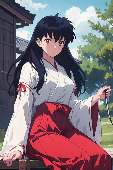 anigirlgeneration on X Inuyasha Kagome Fanart, Kagome Wallpaper, Miko Outfit, Inuyasha Kagome And Moroha, Kagome Fanart Beautiful, Kagome Higurashi Fanart, Sango And Kagome, Inuyasha Characters, Ryuguji Ken