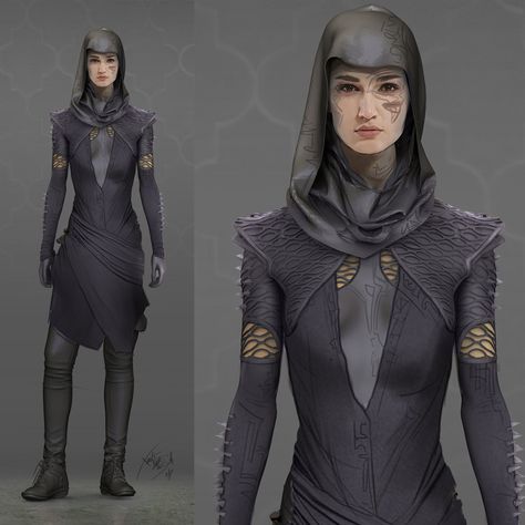 ArtStation - Fantasy Costume Designs, Xander Smith Scifi Outfit, Printable Ornaments, Fantasy Costume Design, Jedi Outfit, Sci Fi Costume, Jedi Cosplay, Black Leather Outfit, Jedi Costume, Sci Fi Clothing