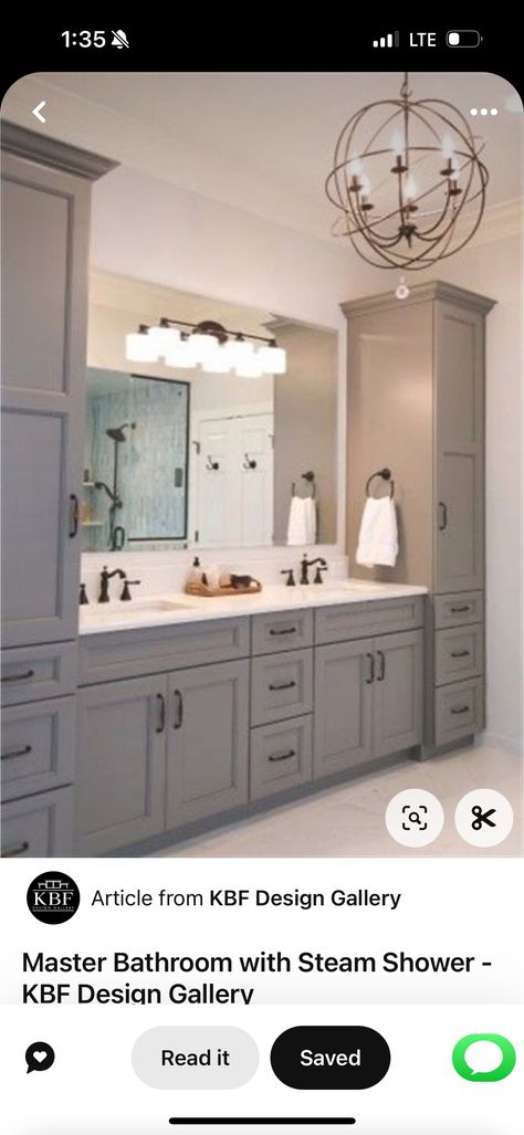 Master Bath Vanity Ideas, Bath Vanity Ideas, Master Bath Vanity Ideas Double Sinks, Master Bath Vanity, Double Sinks, Bathroom Model, Vanity Ideas, Farmhouse Master, Master Bath Remodel