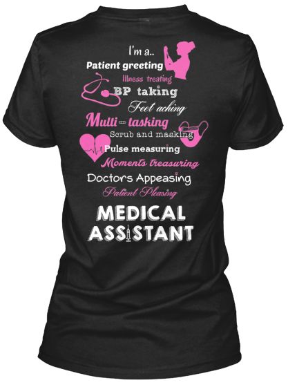 Medical assistant Medical Assistant Shirts, Medical Assistant Accessories, Scrubs Funny, Medical Assistant Quotes, Medical Assistant Humor, Medical Assistant Student, Certified Medical Assistant, Medical Tattoo, Student Humor