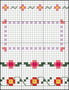 Pretty Borders, Cross Stitch Border, Cross Stitch Borders Corner, Cross Stitch Boarders, Flower Borders, Celtic Cross Stitch, Blackwork Cross Stitch, Floral Borders, Cross Stitch Border Pattern