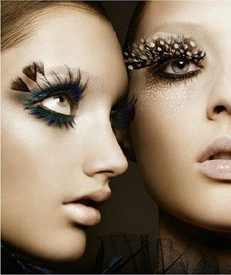 Dorothy Martin, Feather Lashes, Feather Eyelashes, Outrageous Fashion, Makeup Gallery, Extreme Makeup, Applying False Eyelashes, Oil Paper, Folded Paper