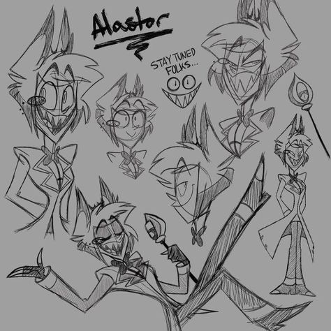 Alastor The Radio Demon, The Radio Demon, Drawing Ideas Creative, Radio Demon, H Hotel, Proud Of Myself, Alastor Hazbin Hotel, Ideas Creative, Hotel Art