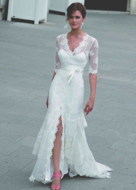 Adorable Wedding Dress Ideas For Second Marriage - Wedding Ideas Wedding Dresses Second Marriage, Wedding Dress Over 40, Older Bride Dresses, Older Bride Wedding Dress, Beach Wedding Dresses Backless, 2nd Wedding Dresses, Simple Wedding Dress Beach, Second Marriage, Second Wedding Dresses