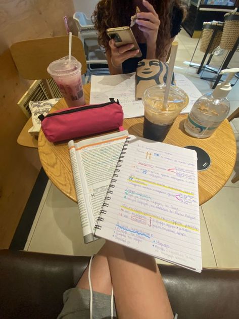 Studying At Starbucks Aesthetic, Nyc Pilates, Studying At Starbucks, Starbucks Girl, Aesthetic Starbucks, School Goals, I Hate School, Romanticizing School, Hate School