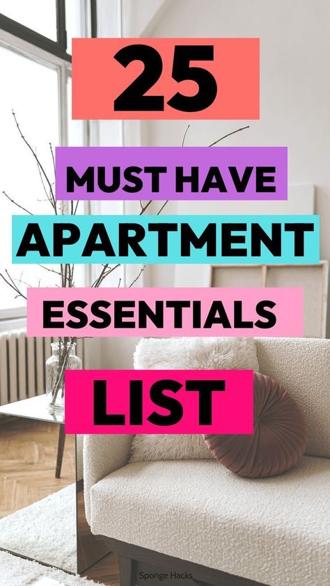 Sep 19, 2022 - Moving into your new apartment is one of the most exciting #homegoals accomplished. You’ve got the pricing within your range and you’re just a short walk away from your favorite coffee shop.  You look through your checklist of what you need to buy for your new place… *Enter panic mode* How in the world are […] Must Have Furniture For New House, Apartment Decor Essentials, Setting Up New Apartment, Furnishing An Apartment, Things To Buy For New Apartment, List Of Items For New Apartment, Everything You Need For An Apartment, Things For An Apartment, House Necessities List