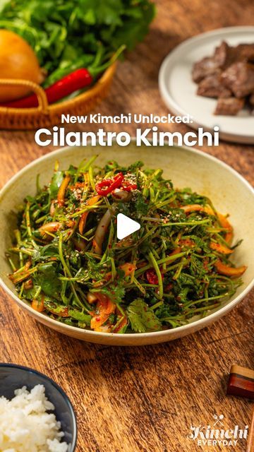 Cilantro Kimchi, Plum Syrup, Pickled Things, Anchovy Sauce, Green Chili Peppers, Green Plum, H Mart, Red Chili Peppers, Green Chili