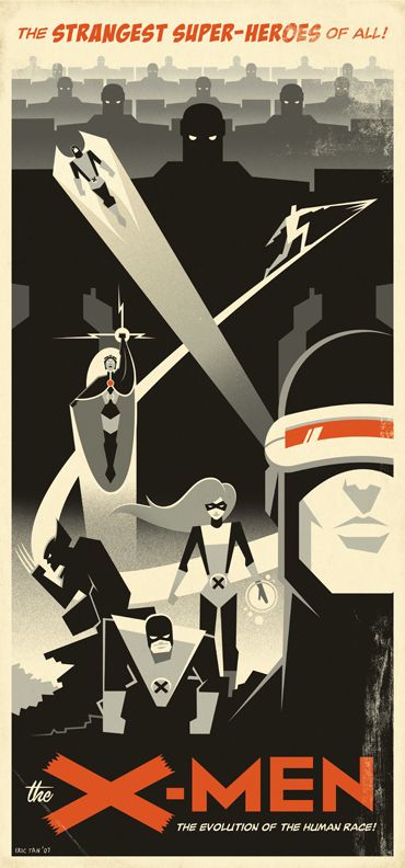 X-men Poster, Pixar Poster, Art Geek, Art Deco Poster, Deco Poster, Bd Comics, Uncanny X-men, Geek Art, Marvel X