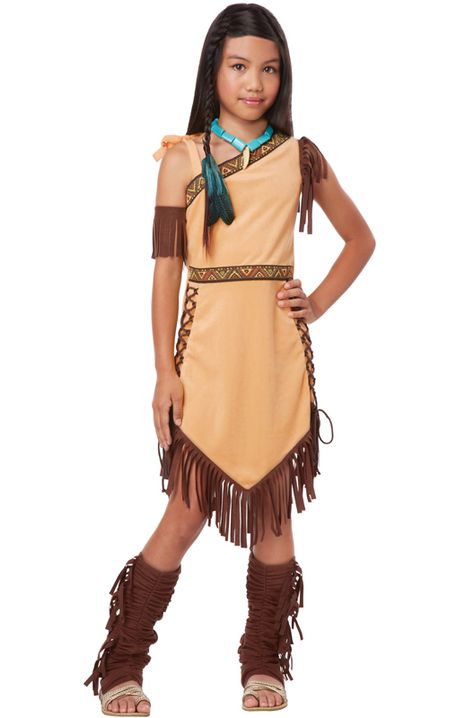 Old West Theme: Not a fan of pioneer dresses or sun bonnets? Try coming as a Native American princess instead. Pocahontas Outfit, Disney Princess Halloween Costumes, Pocahontas Disney, Princess Pocahontas, Princess Halloween Costume, California Costumes, Native American Clothing, Indian Princess, American Princess