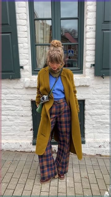 Rok Outfit, Look Boho Chic, Looks Street Style, Drafting Patterns, Fashion Blouse, Plaid Pants, Look Vintage, Mode Vintage, Mode Inspiration