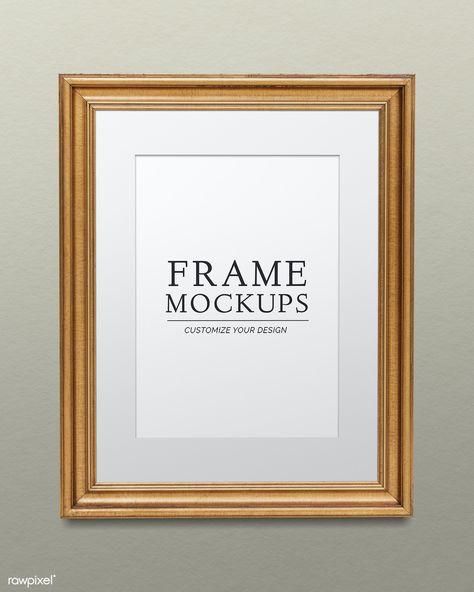 Gold picture frame mockup illustration | premium image by rawpixel.com / Teddy Rawpixel Image Frames, Gold Photo Frames, Gold Picture Frame, Frame Border Design, Design Frame, Gold Frames, Frame Border, Image Ideas, Aesthetic Things