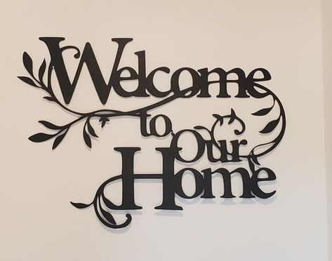 Eid Al-adha, Welcome To Our Home, Monogram Signs, Magnetic Wall, Metal Wall Sign, Command Strips, Estilo Art Deco, Eid Al Adha, Garden Signs