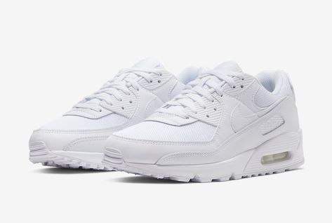 Nike Air Max 90 White CN8490-100 Release Date 90s Men, Mens Nike Air, University Blue, Triple Black, Classic Shoes, Nike Air Max 90, Sport Sneakers, Running Shoes For Men, Trainers Women